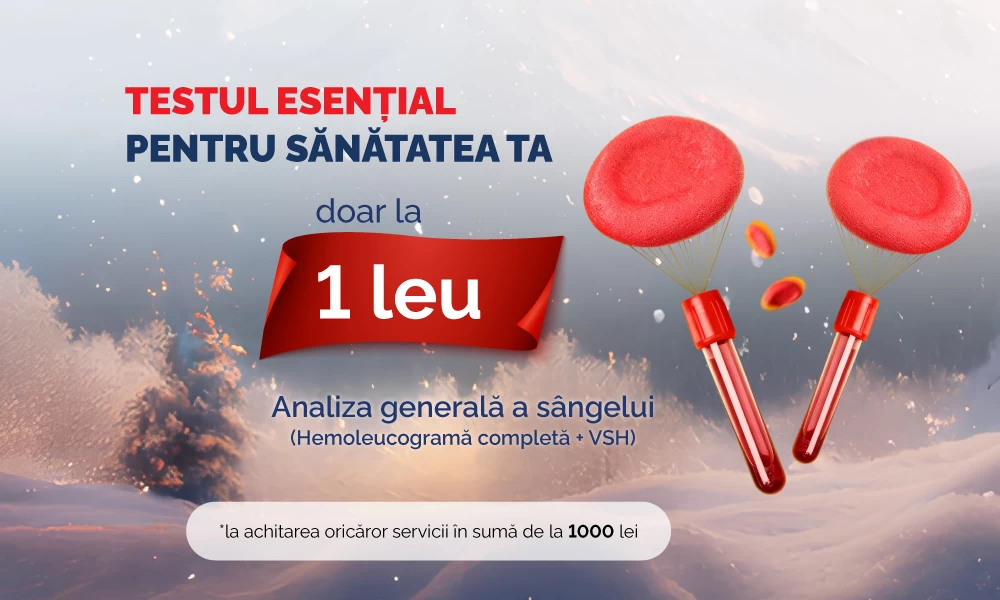 La doar 1 LEU – analiza generală a sângelui + VSH 🎁🩸