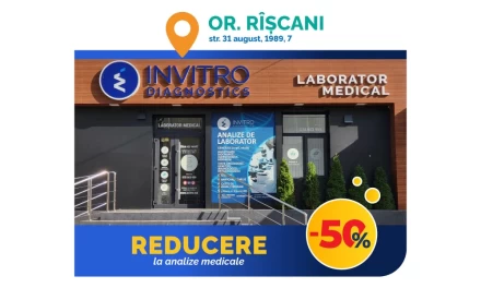 -50% discount on tests at the branch in Rîșcani!
